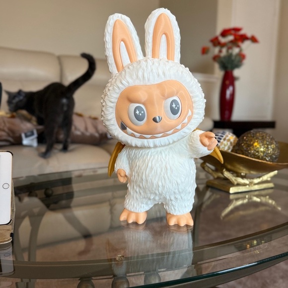 3D Printed Adorable White and Cream Labubu Decor. - Picture 4 of 14